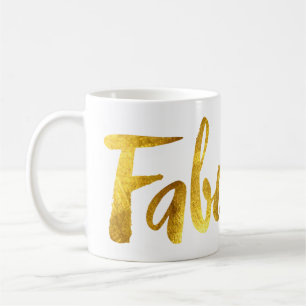 Faux Gold Foil "Fabulous" koffie-Mok Koffiemok