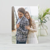 Faux Gold Foil Fall Wedding Save the Date Kaart (Staand voorkant)