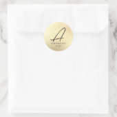 Faux Gold Foil Familienaam Sticker (Tas)