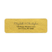 Faux Gold Foil Fancy en legant Etiket (Voorkant)