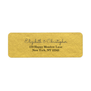 Faux Gold Foil Fancy en legant Etiket
