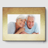 Faux Gold Foil Floral 50ste bruiloft Jubileum Gastenboek (Achterkant)