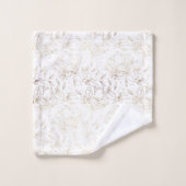 Faux Gold Foil Floral Hand Drawn Elegant Bad Handdoek (Wasdoekje)