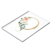 Faux Gold Foil Floral Letter O Monogram Notitieboek (Linkerzijde)
