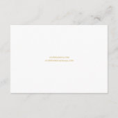 Faux Gold Foil Floral Wedding Details Card Informatiekaartje (Achterkant)
