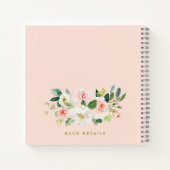 Faux Gold Foil  Florence Letter A Monogram Notitieboek (Achterkant)