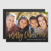 Faux Gold Foil Foto Overlay Magnetische Vakantie K (Voorkant / Achterkant)