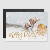 Faux Gold Foil Foto Overlay Magnetische Vakantie K (Voorkant / Achterkant)