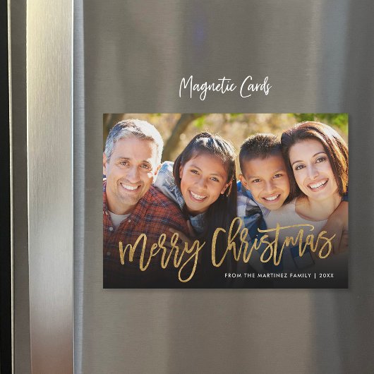 Faux Gold Foil Foto Overlay Magnetische Vakantie K