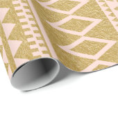 Faux Gold Foil Geometric Aztec Pattern Cadeaupapier (Rol Hoek)