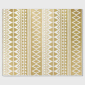 Faux Gold Foil Geometric Aztec Pattern Cadeaupapier (Vlak)