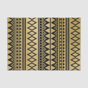 Faux Gold Foil Geometric Aztec Pattern Tissuepapier