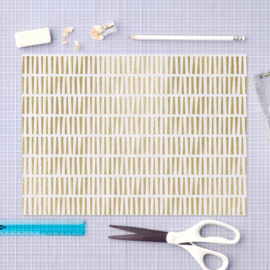 Faux Gold Foil Geometric Pattern Tissuepapier (Craft)