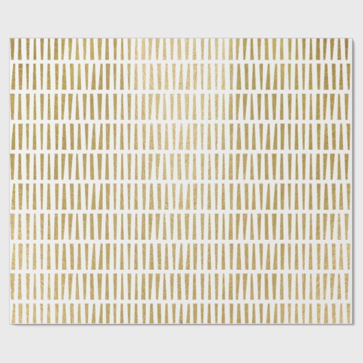 Faux Gold Foil Geometric Pattern Wrapping Paper Cadeaupapier (Vlak)