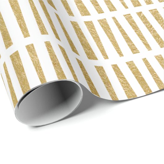 Faux Gold Foil Geometric Pattern Wrapping Paper Cadeaupapier (Rol Hoek)