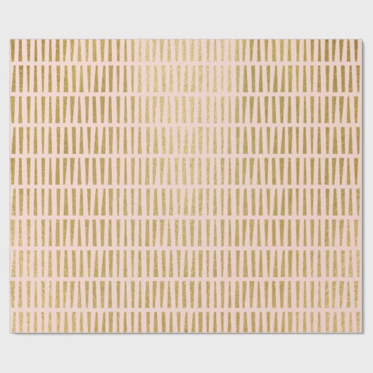 Faux Gold Foil Geometric Pattern Wrapping Paper Cadeaupapier (Vlak)