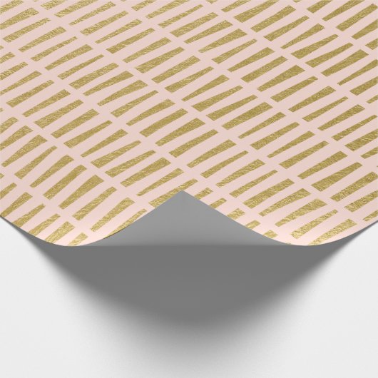 Faux Gold Foil Geometric Pattern Wrapping Paper Cadeaupapier (Hoek)