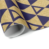 Faux Gold Foil Geometric Triangle Patroon Cadeaupapier (Rol Hoek)