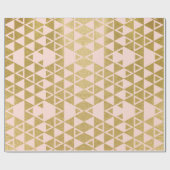 Faux Gold Foil Geometric Triangle Patroon Cadeaupapier (Vlak)