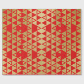 Faux Gold Foil Geometric Triangle Patroon Cadeaupapier (Vlak)