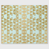 Faux Gold Foil Geometric Triangle Patroon Cadeaupapier (Vlak)