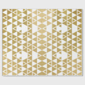 Faux Gold Foil Geometric Triangle Patroon Cadeaupapier (Vlak)