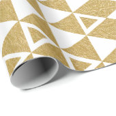Faux Gold Foil Geometric Triangle Patroon Cadeaupapier (Rol Hoek)
