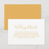 Faux Gold Foil Glamor | Details over het ontvangen Informatiekaartje (Voorkant / Achterkant)