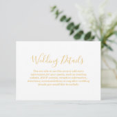 Faux Gold Foil Glamor | Details over het ontvangen Informatiekaartje (Staand voorkant)