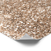 Faux Gold Foil Glitter Background Sparkle Sjabloon Poster (Hoek)