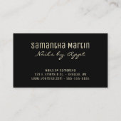 Faux Gold Foil Glitter Brush Stroke Leopard Visitekaartje (Achterkant)