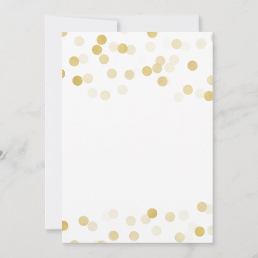 Faux Gold Foil Glitter Lights Kaart (Achterkant)