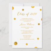 Faux Gold Foil Graduation Invitations | 2014 Kaart (Achterkant)
