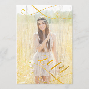 Faux Gold Foil Graduation Invitations 2014 Kaart
