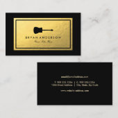 Faux Gold Foil - Guitar Visitekaartje (Voorkant / Achterkant)