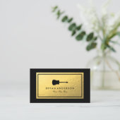 Faux Gold Foil - Guitar Visitekaartje (Staand voorkant)