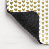 Faux Gold Foil Hearts Patroon Modern Muismat (Hoek)