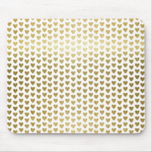 Faux Gold Foil Hearts Patroon Modern Muismat