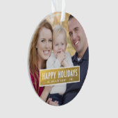 FAUX GOLD FOIL HOLIDAY FOTO ORNAMENT (voorkant)