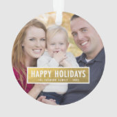 FAUX GOLD FOIL HOLIDAY FOTO ORNAMENT (achterkant)