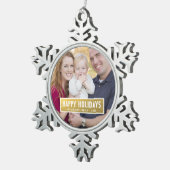 FAUX GOLD FOIL HOLIDAY FOTO ORNAMENT (Rechts)
