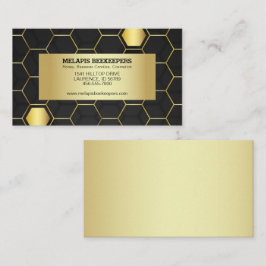 Faux Gold Foil Honeycomb Visitekaartje