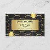 Faux Gold Foil Honeycomb Visitekaartje (Voorkant)