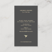 Faux Gold Foil Humming Bird Visitekaartje (Achterkant)