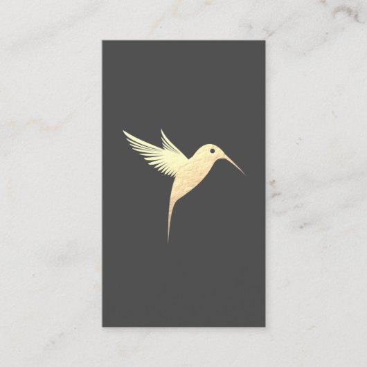 Faux Gold Foil Humming Bird Visitekaartje (Voorkant)