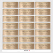 Faux Gold Foil Individuele weddenschappen Adreseti Sticker (Vel)