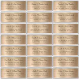 Faux Gold Foil Individuele weddenschappen Adreseti Sticker