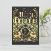 Faux Gold Foil Kerst Kaarten - Gelukkig Nieuwjaar (Staand voorkant)