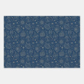 Faux Gold Foil-kerstboomdecortiepatroon Inpakpapier Vel (Voorkant 2)