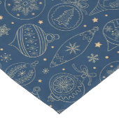 Faux Gold Foil-kerstboomdecortiepatroon Korte Tafelloper (Hoek)